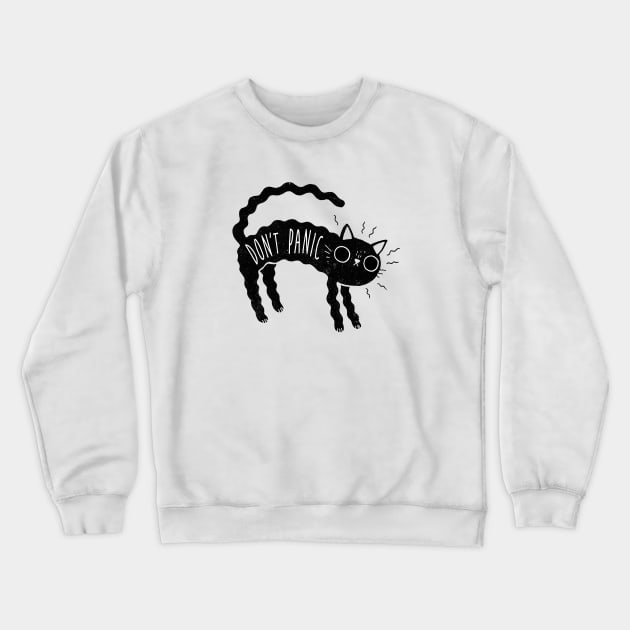 Don't Panic Crewneck Sweatshirt by DinoMike